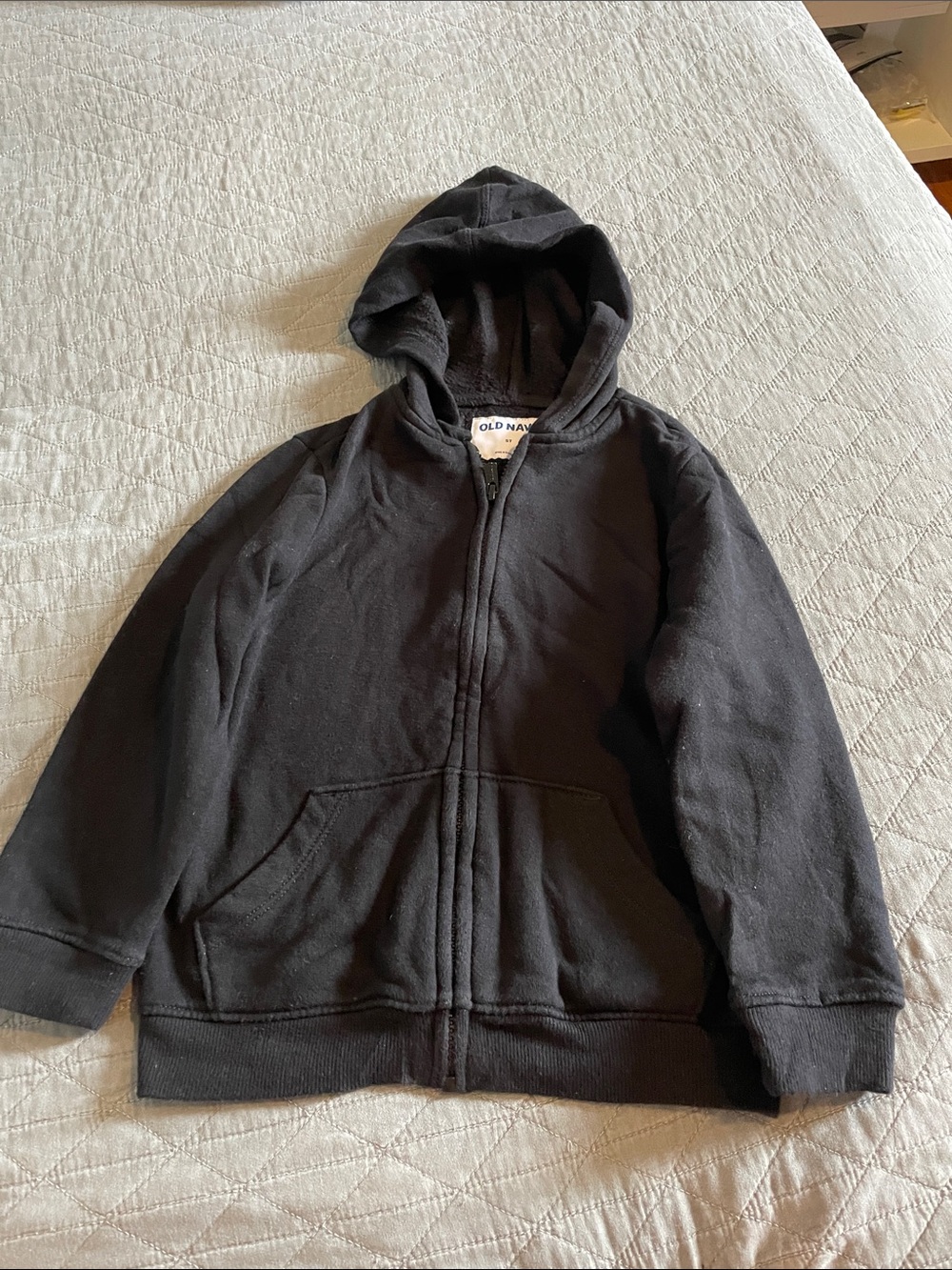 Old Navy Black Kids Hooded Zip-Up Sweatshirt